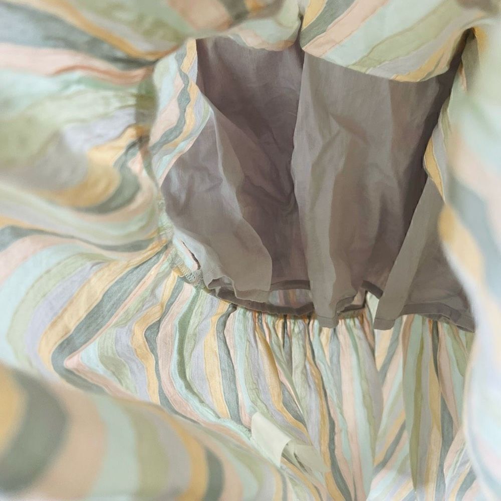 Lucky Brand Pastel Stripes Metallic MIDI Sundress - Picture 12 of 12